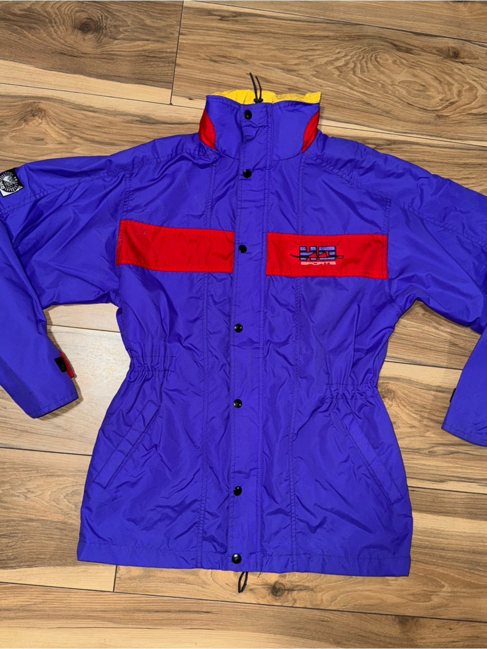 Purple & Red Windbreaker Jacket with Logo